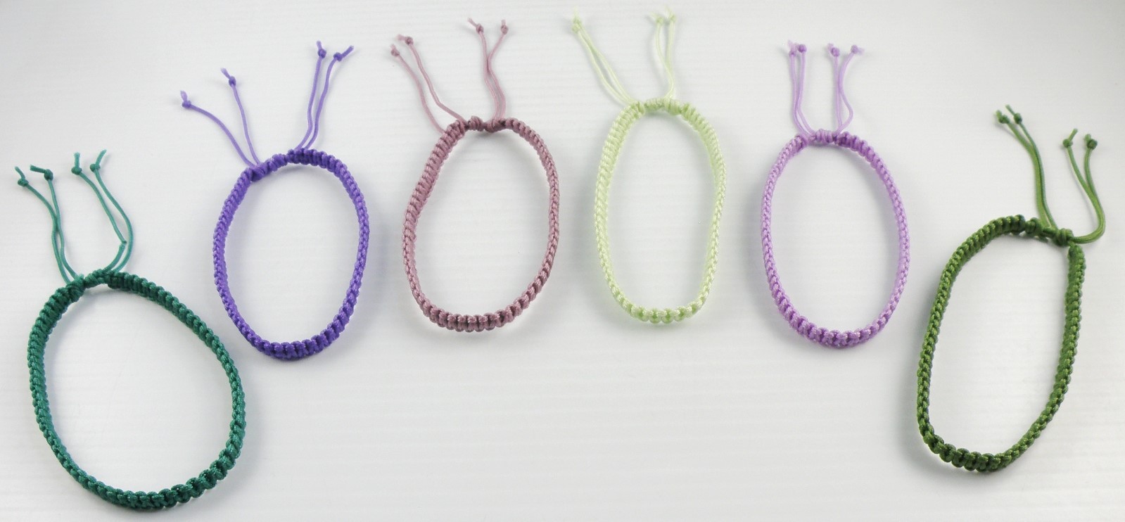Handcrafted Cord Bracelet Adjustable Macrame Art Unisex Assorted Colors
