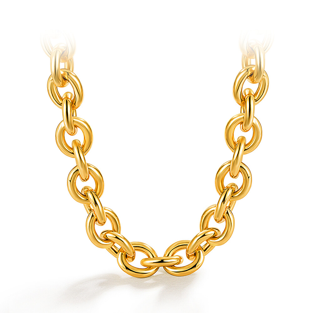 8.5mm Rolo Chain Necklace 925 Sterling Silver Round Cable Chain Necklace for Men