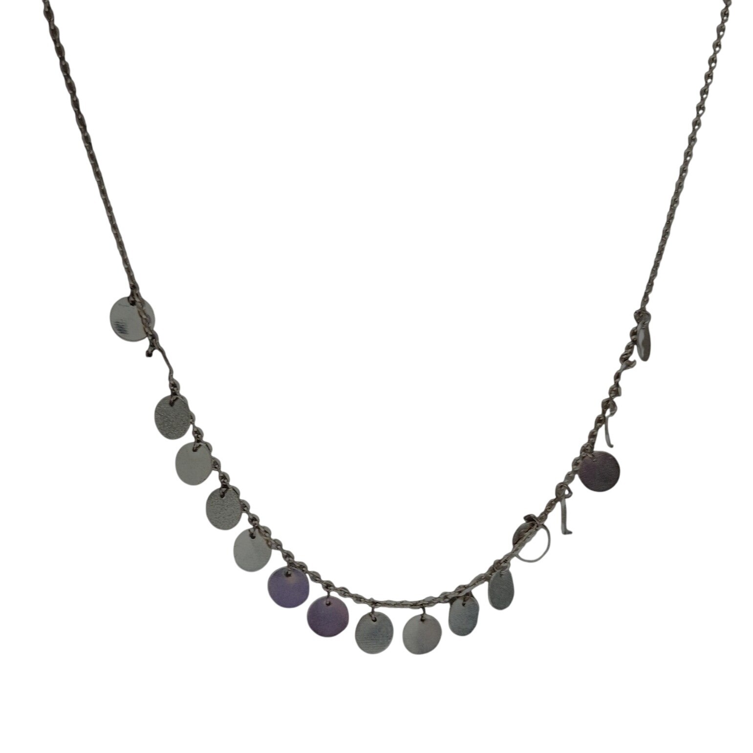 Elegant Disc Charms Statement Necklace Gold Tone Chain Fashion Jewelry Women