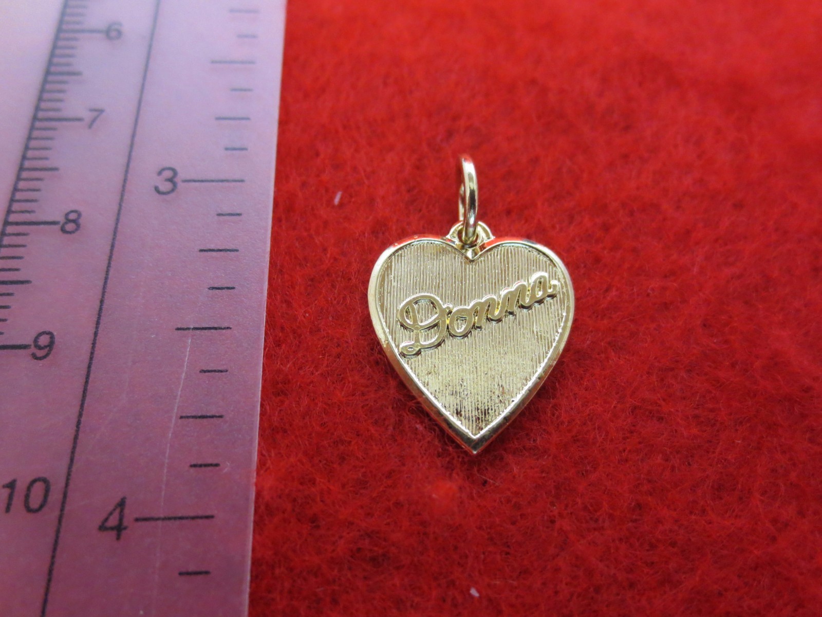 14 kt GOLD PLATED PLATED HEART SHAPED DONNA NAME & 7 ” TO 30″ ROPE CHAIN