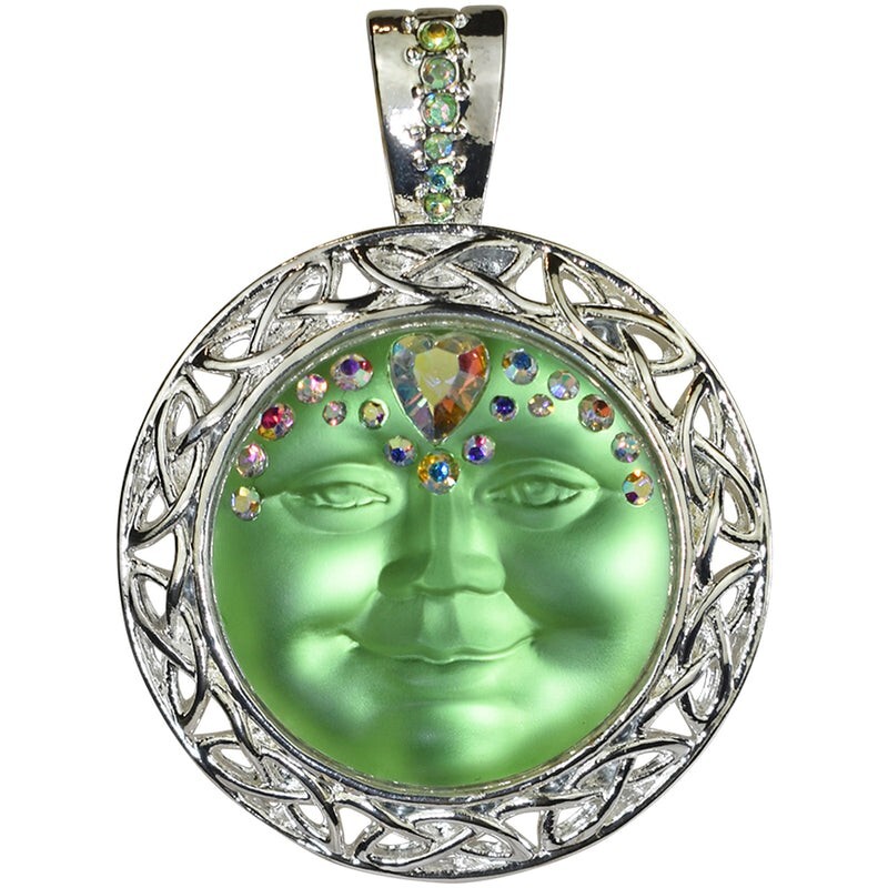 Kirks Folly Celtic Knot 25mm Sweetheart Illusion SeaviewMoon Foldover Pendant ST