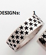 316L SURGICAL STAINLESS STEEL STAR DESIGN BAND RING (PICK DESIGN & SIZE 6 – 13 )