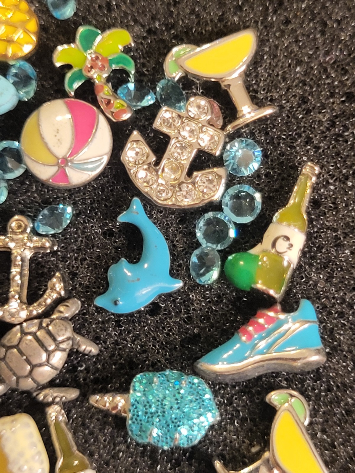 Summer Fun Floating Charm Mixed Batch,Preloved, See Pics For Contents