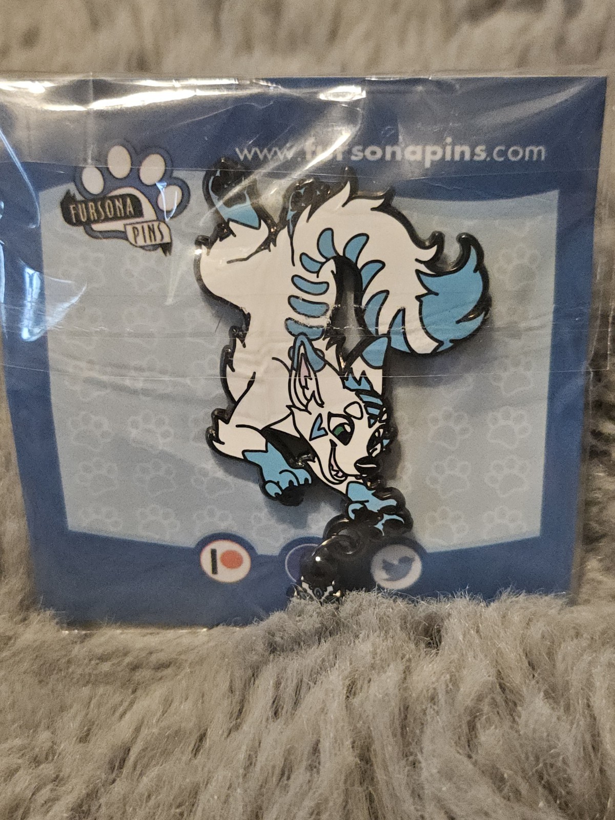 Fursona Pins Arctic Fox Furry Enamel Pin PREVIOUSLY DISPLAYED SEE PICS