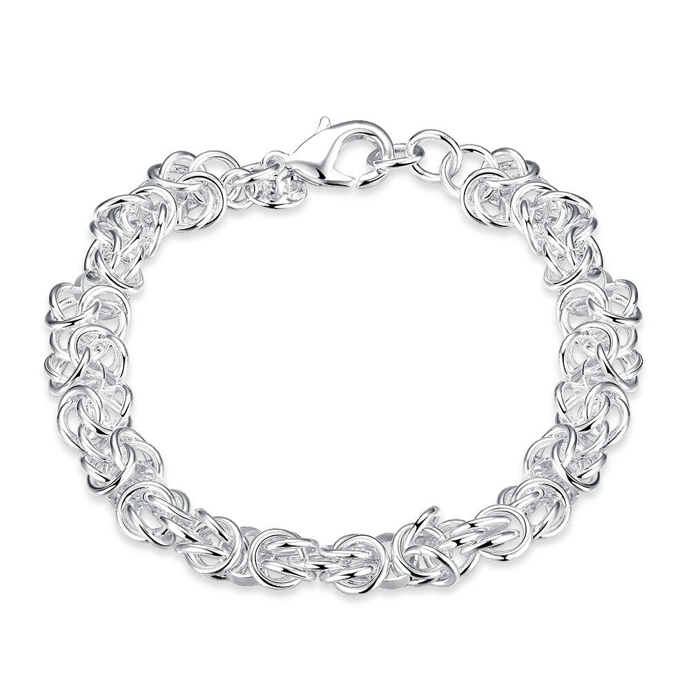 Elegant Romantic Dragon Clasp Faucet Bracelet 925 Sterling Silver Chain Jewelry