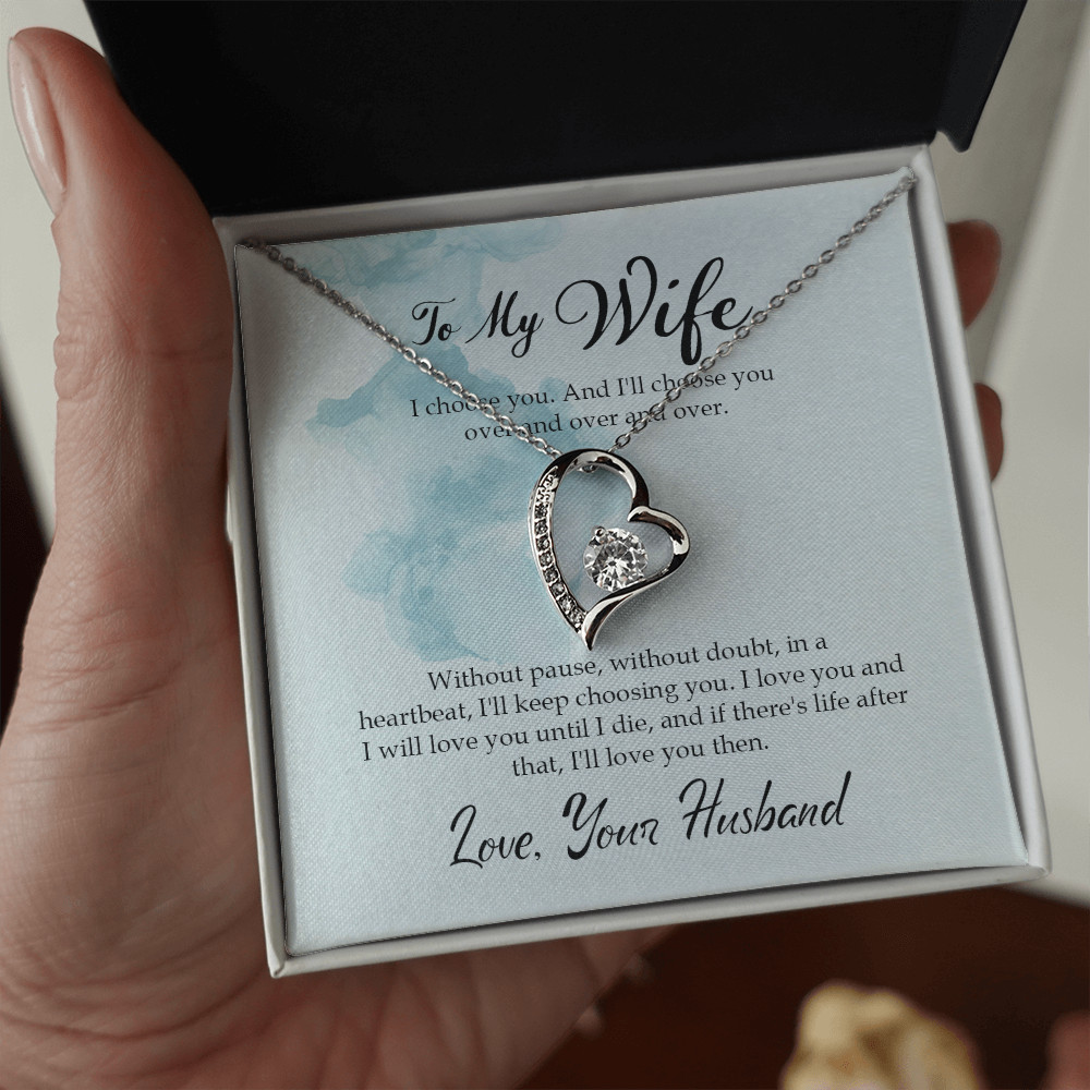 Without Pause Forever Gold Love Necklace | Anniversary Gift | Gift From Husband