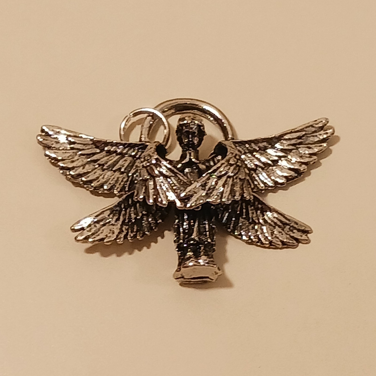 Vintage Praying Angel Pendant Necklace Unisex Adult Traveler Jewelry Gift SS SP