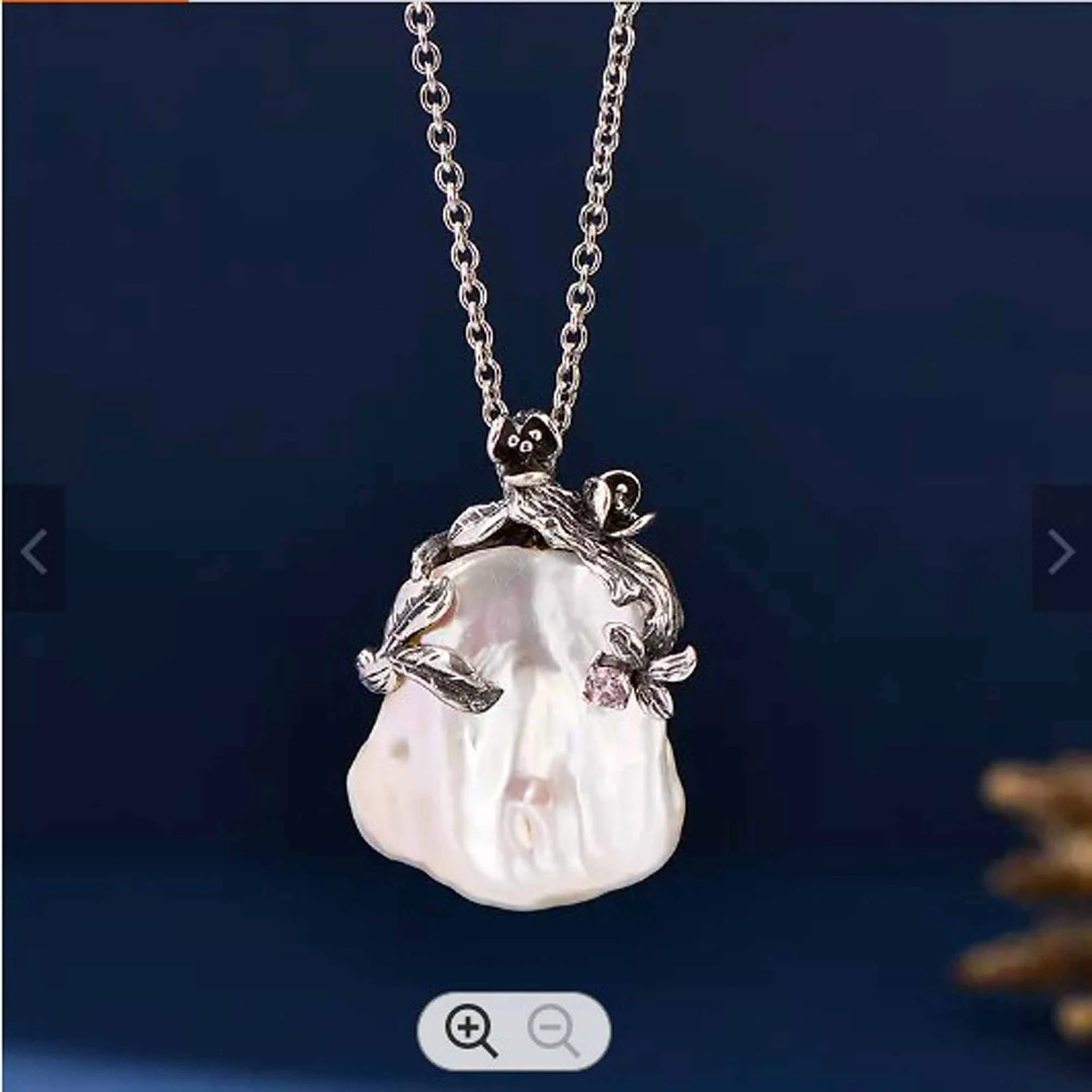 Designer style in a Baroque Pearl pendant set in Sterling Silver-Wholesale