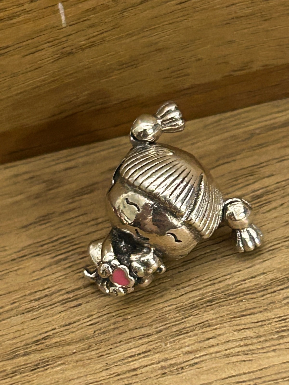 1 random s925 silver pink charm bead Unbranded