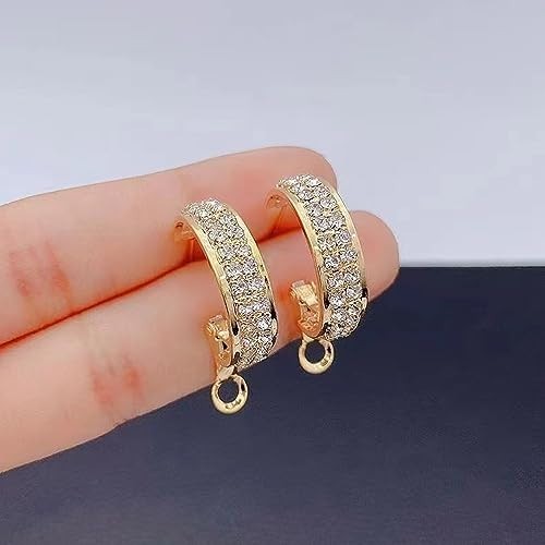 Lymphatic Drainage Slimming Hoop Earrings with Cubic Zirconia – Jewelry Gifts fo