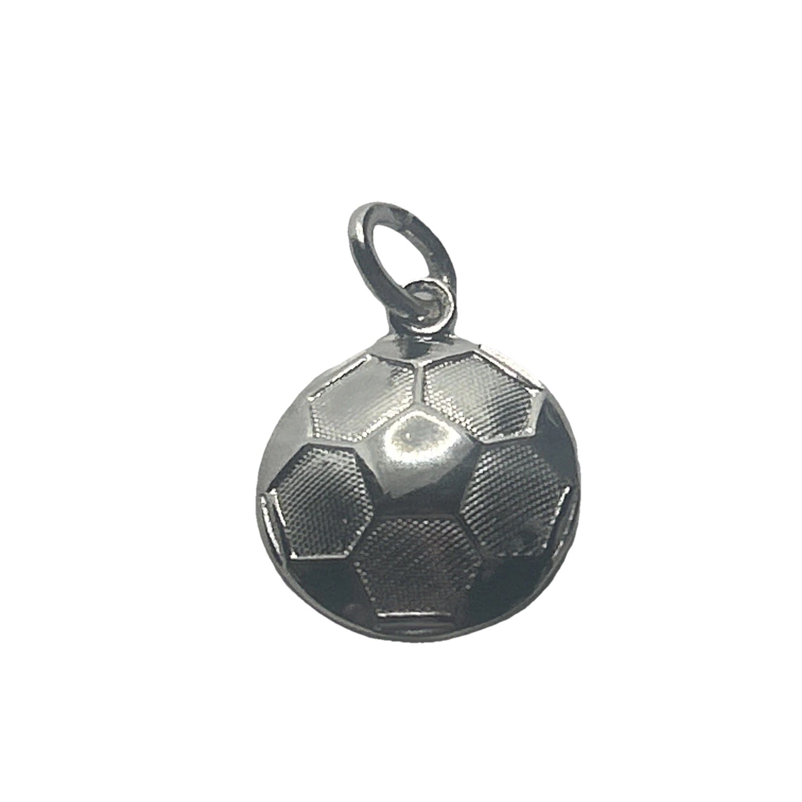 NEW 925 Sterling Silver 3D Soccer Ball Charm