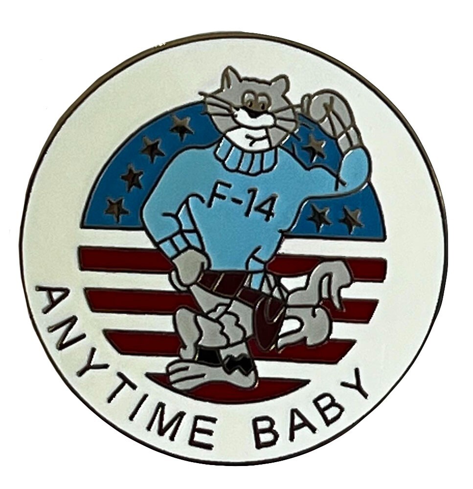 Pack of 12 U.S. Navy F-14 Tomcat Anytime Baby Motorcycle Hat Cap Lapel Pin M-052