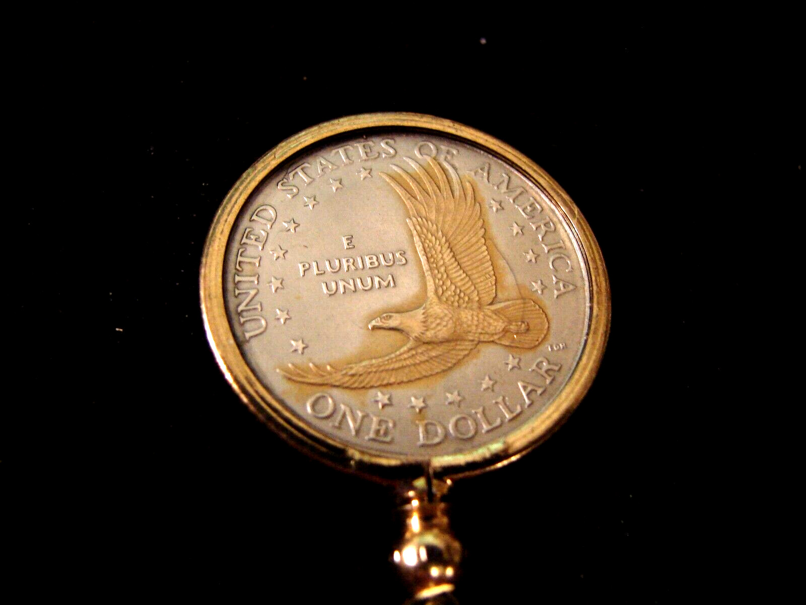 SAGAGAWEA COMMEMORATIVE DOLLAR GOLD & SILVER DOLLAR 18″ NECKLACE JEWELRY