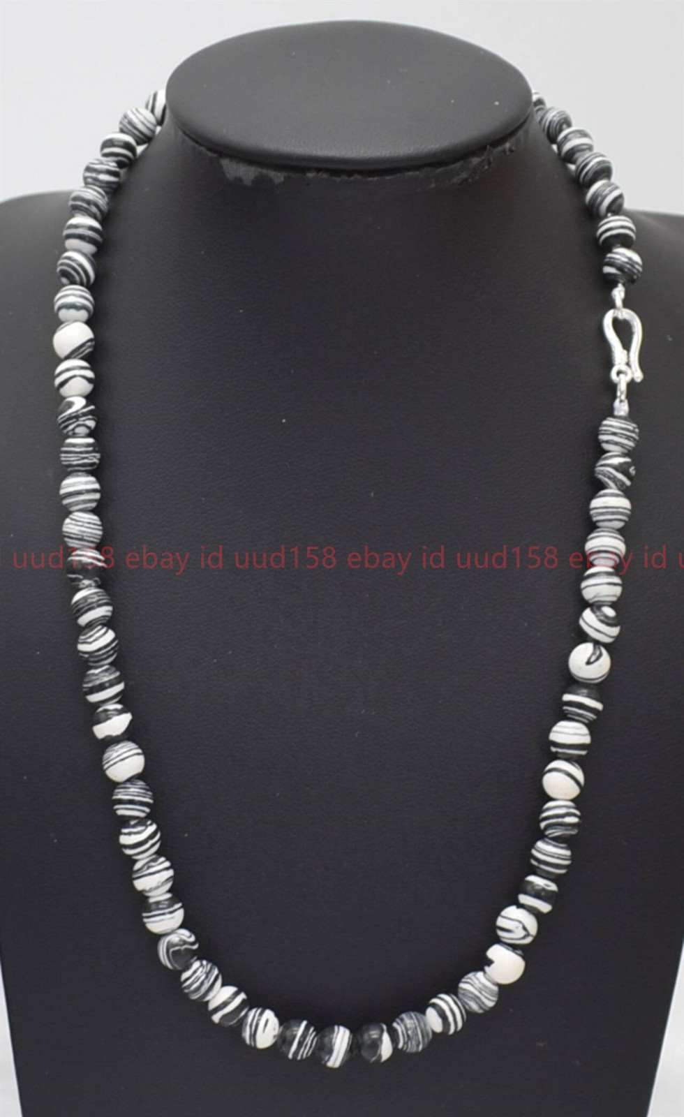 Natural Pretty 6mm Blue White Turquoise Gemstone Round Beads Necklace 16-36in