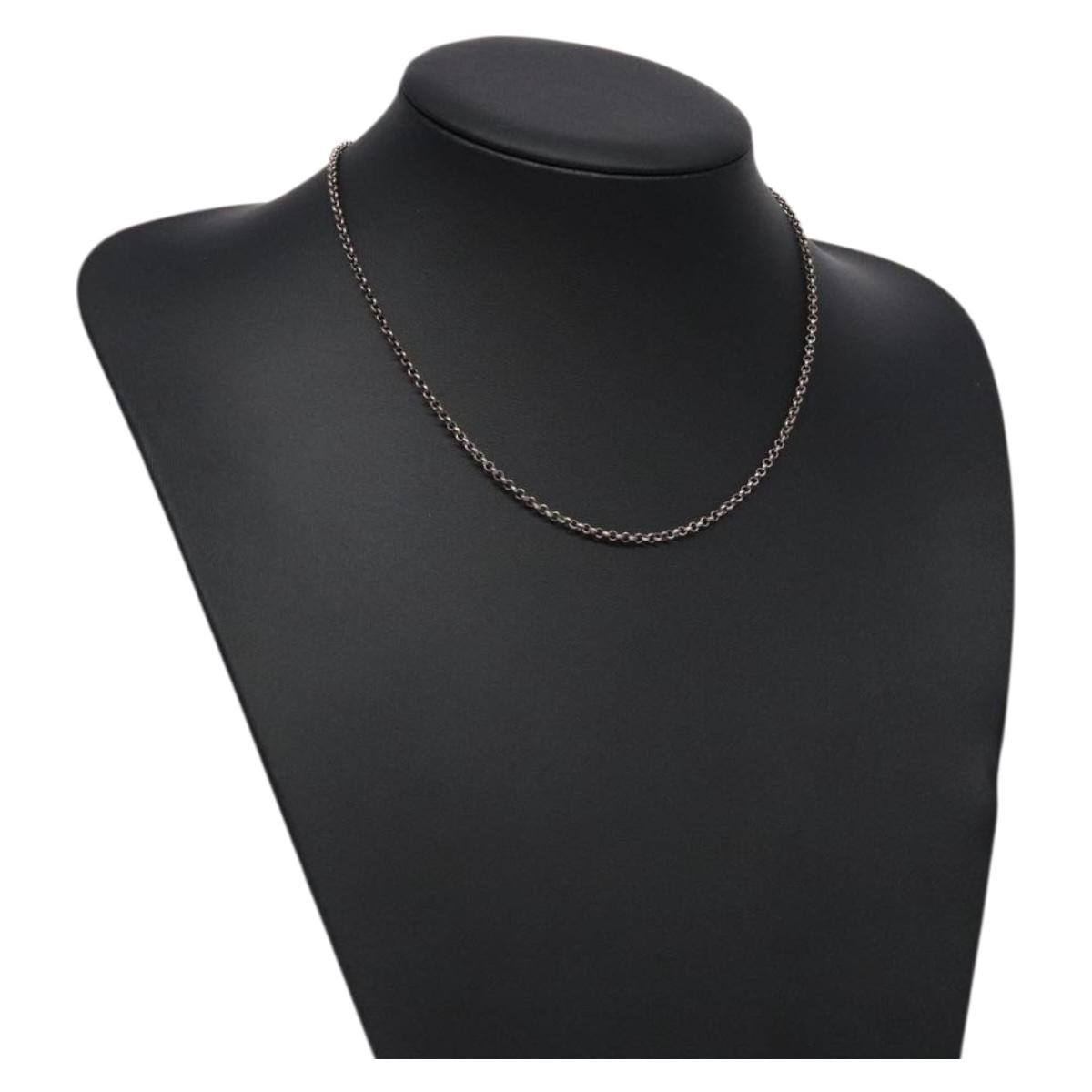 Chrome Hearts Roll Chain Necklace Ag925 Silver Auth 128896M