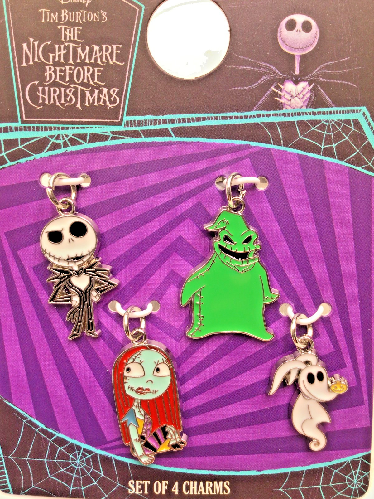 DISNEY THE NIGHTMARE BEFORE CHRISTMAS Set of 4 Charms NWT
