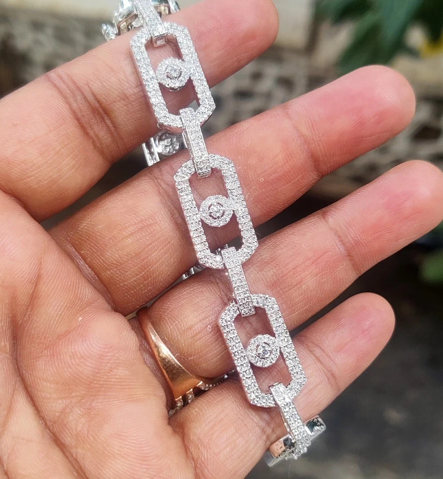 5Ct Round Simulated Diamond Sterning Women Tennis Bracelet 14k White Gold Plated