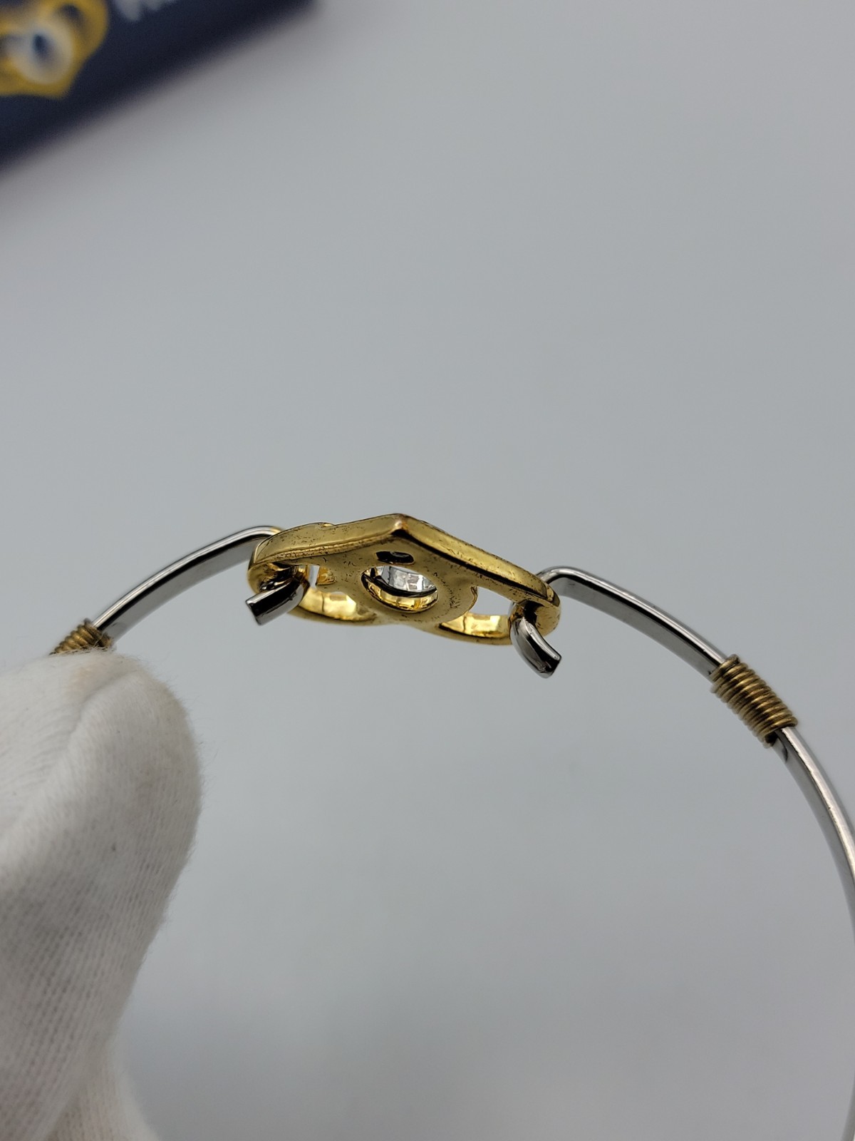 God’s Heart Two Tone Bangle Bracelet 7″
