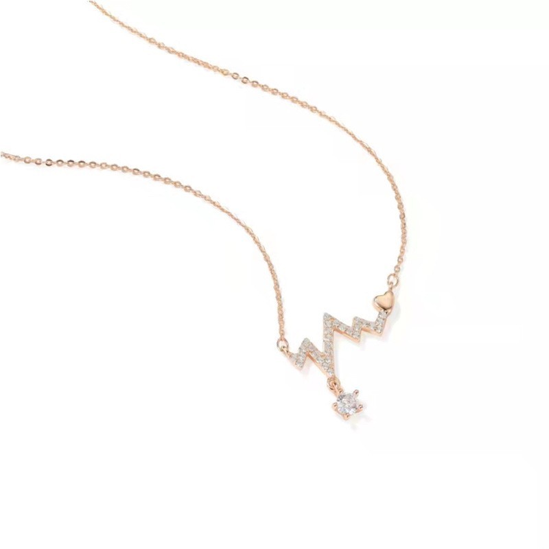1 Pcs Heartbeat ECG Choker Short Chain for Women, Simple Daily Elegance