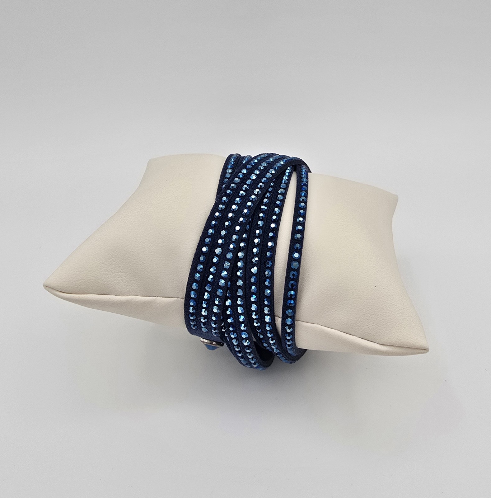 Touchstone Crystal By Swarovski Wrap-Star Bracelet In Dark Sapphire Blue