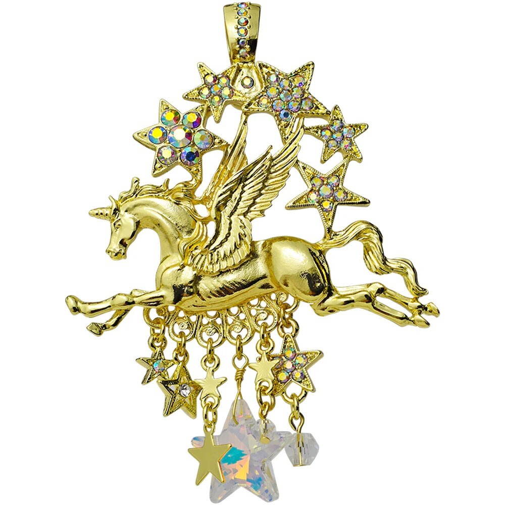 Kirks Folly Cloudwalker Dancing in the Stars Foldover Pendant (goldtone)
