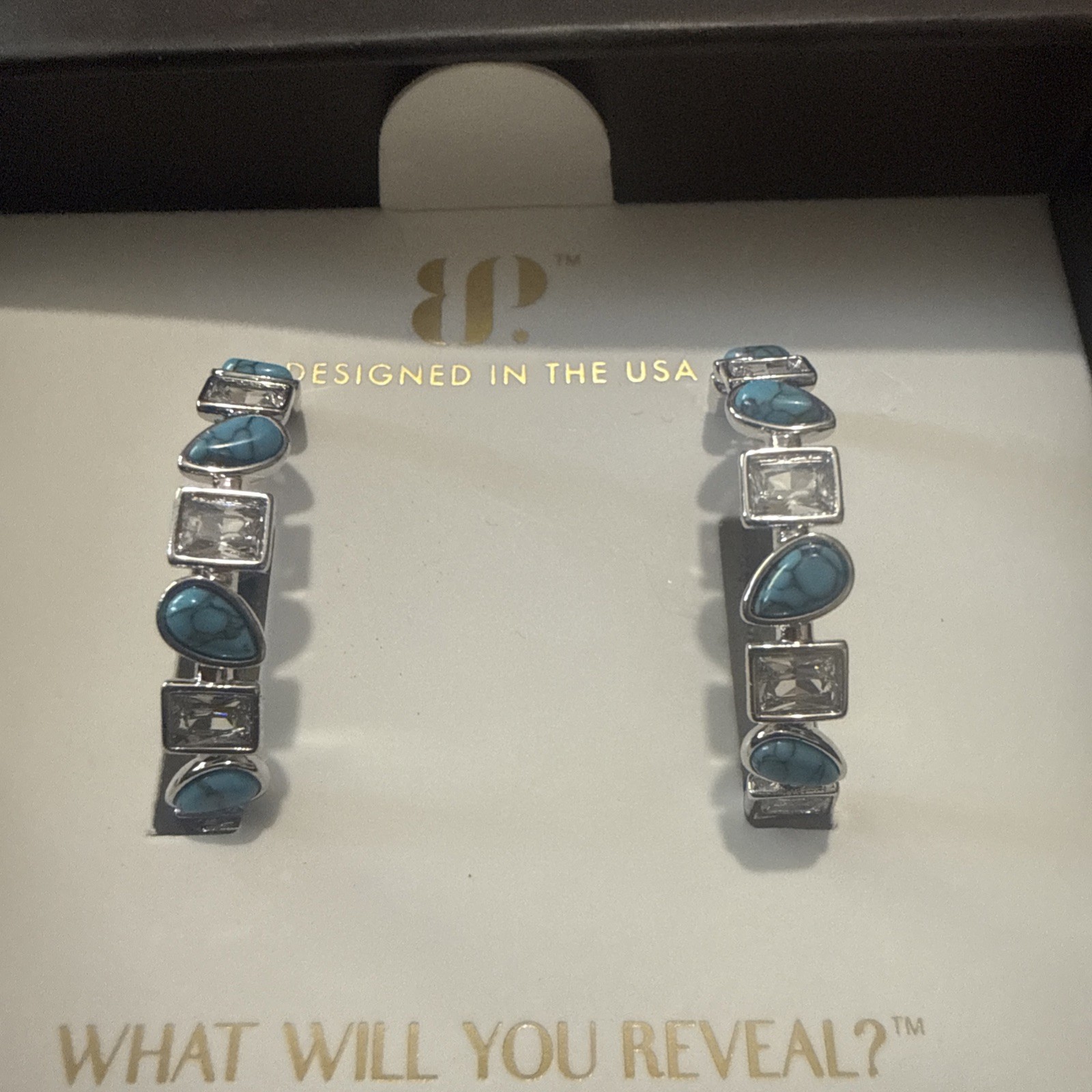 Bomb Party Outlaw Earrings. Rhodium Hoops. Please Read Description