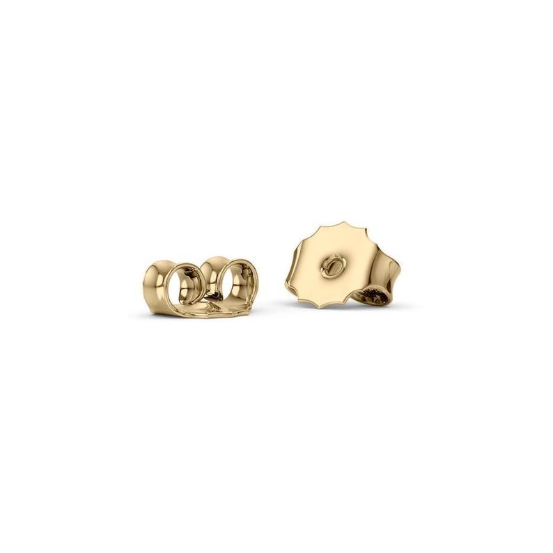 1.0CT Round Cut Moissanite 14K Yellow Gold Solitaire Handmade Stud Earrings