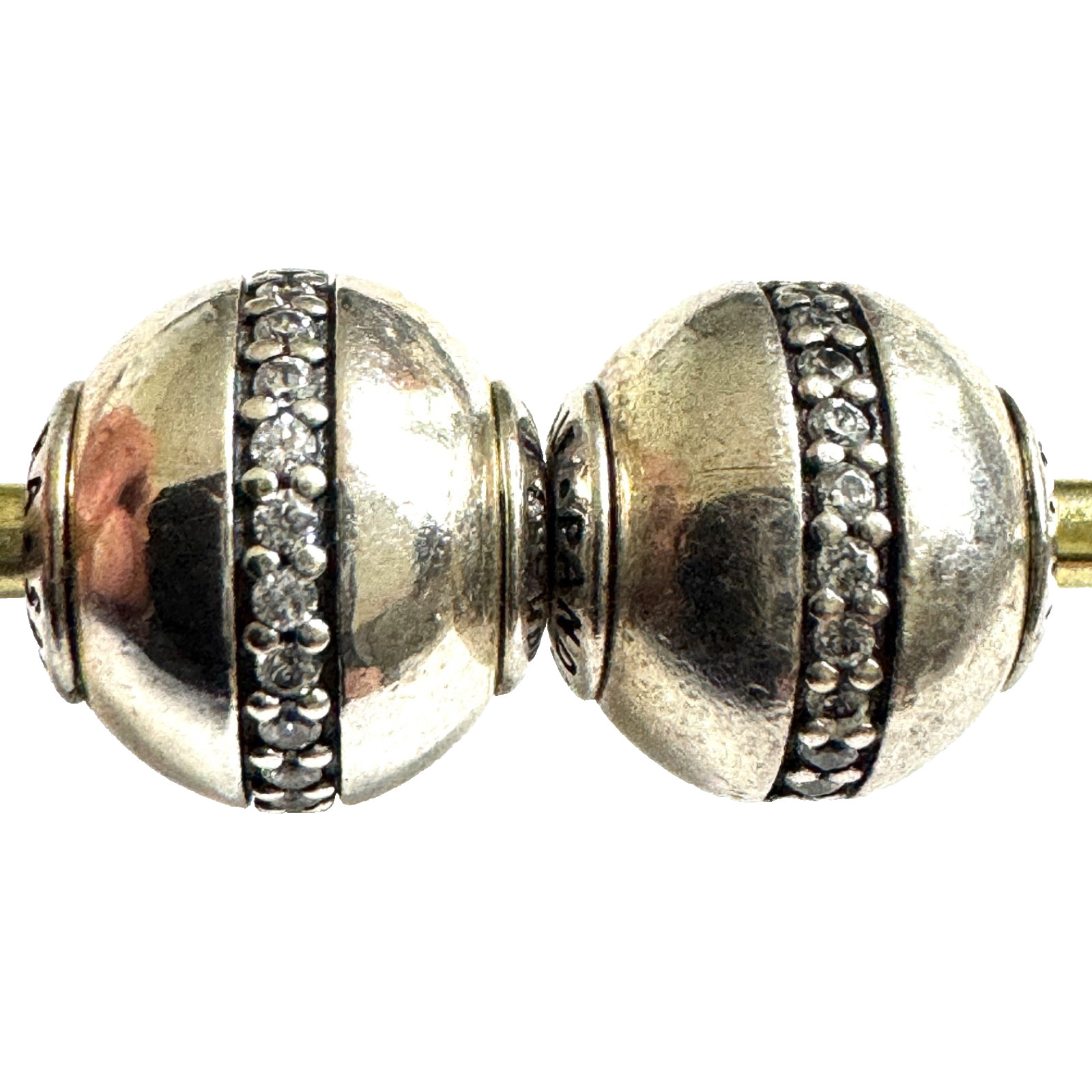 (PAIR) Pandora ESSENCE Collection Sterling Essence Stability Clear CZ 796018CZ