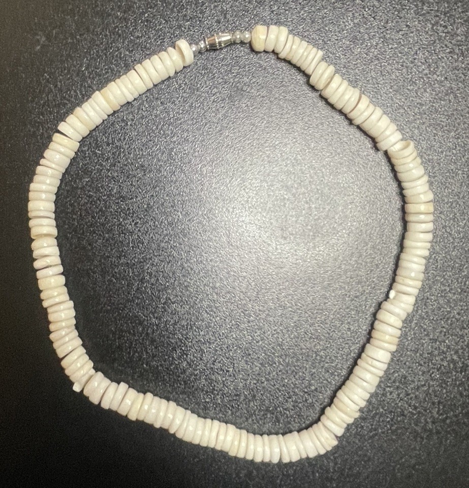 Vintage Lot of 5 Puka Shell & Glass Puka Style Necklaces Hawaiian Surfer Beach