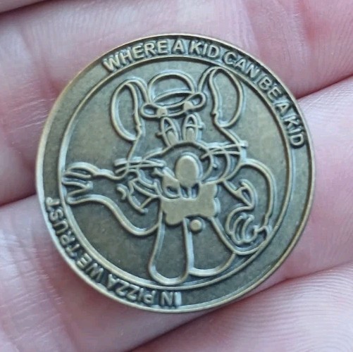 Chuck E Cheese Game Token Custom ENAMEL PIN Arcade Showbiz Pizza 90s Video Ski