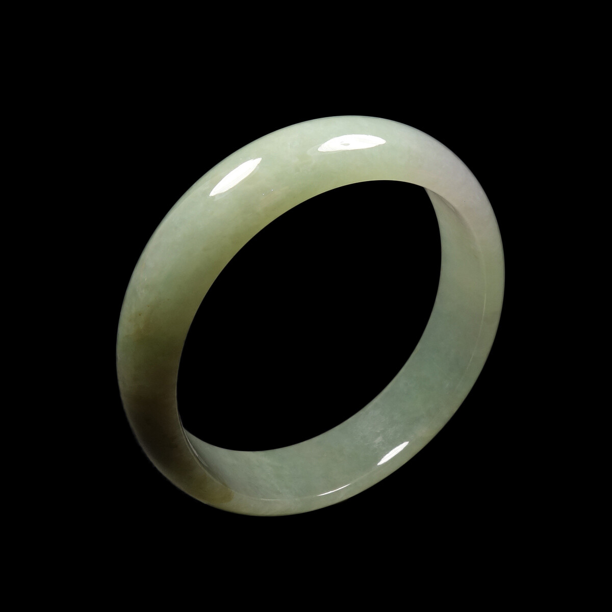 53mm Certified A 100% Natural Lavender Green Jadeite Jade Bangle Bracelet 11963