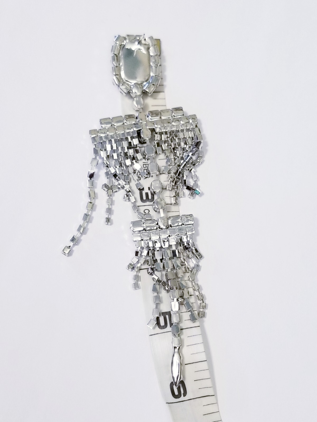 Bridesmaid Drop Dangle Chandelier Earrings 5.8 in Clear Rhinestone Pageant Prom