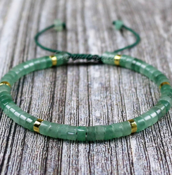 2025 NEW!! Nephrite jade Natural Green Aventurine Stone Bracelet Mother Gift