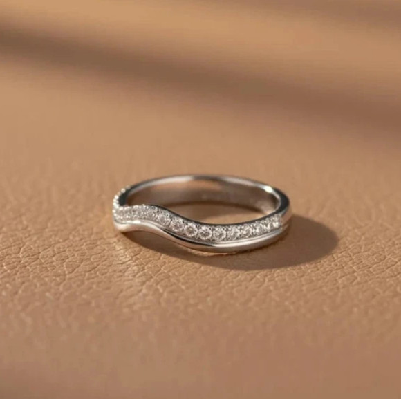 0.50CT Round Lab Grown diamond Wedding Band ring 14K White Gold Plated