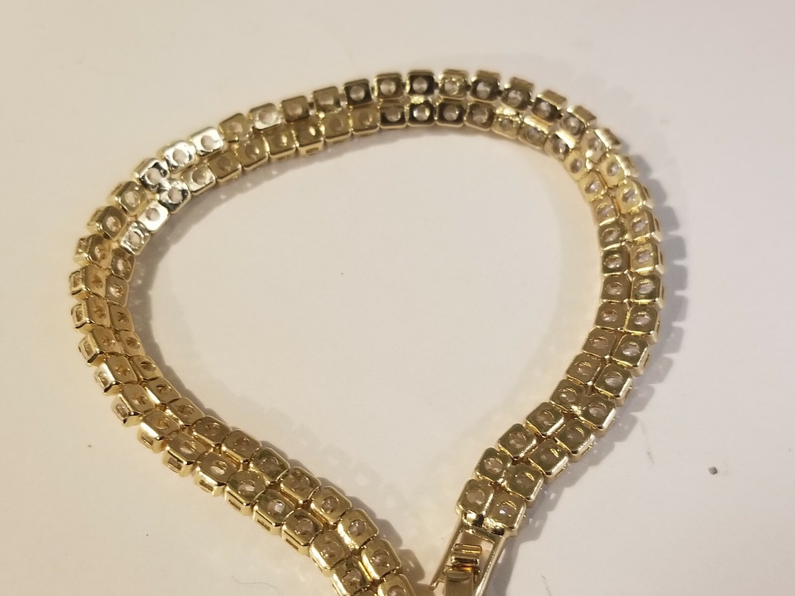 Tennis Bracelet with Round Cut Lab Created White Sapphires