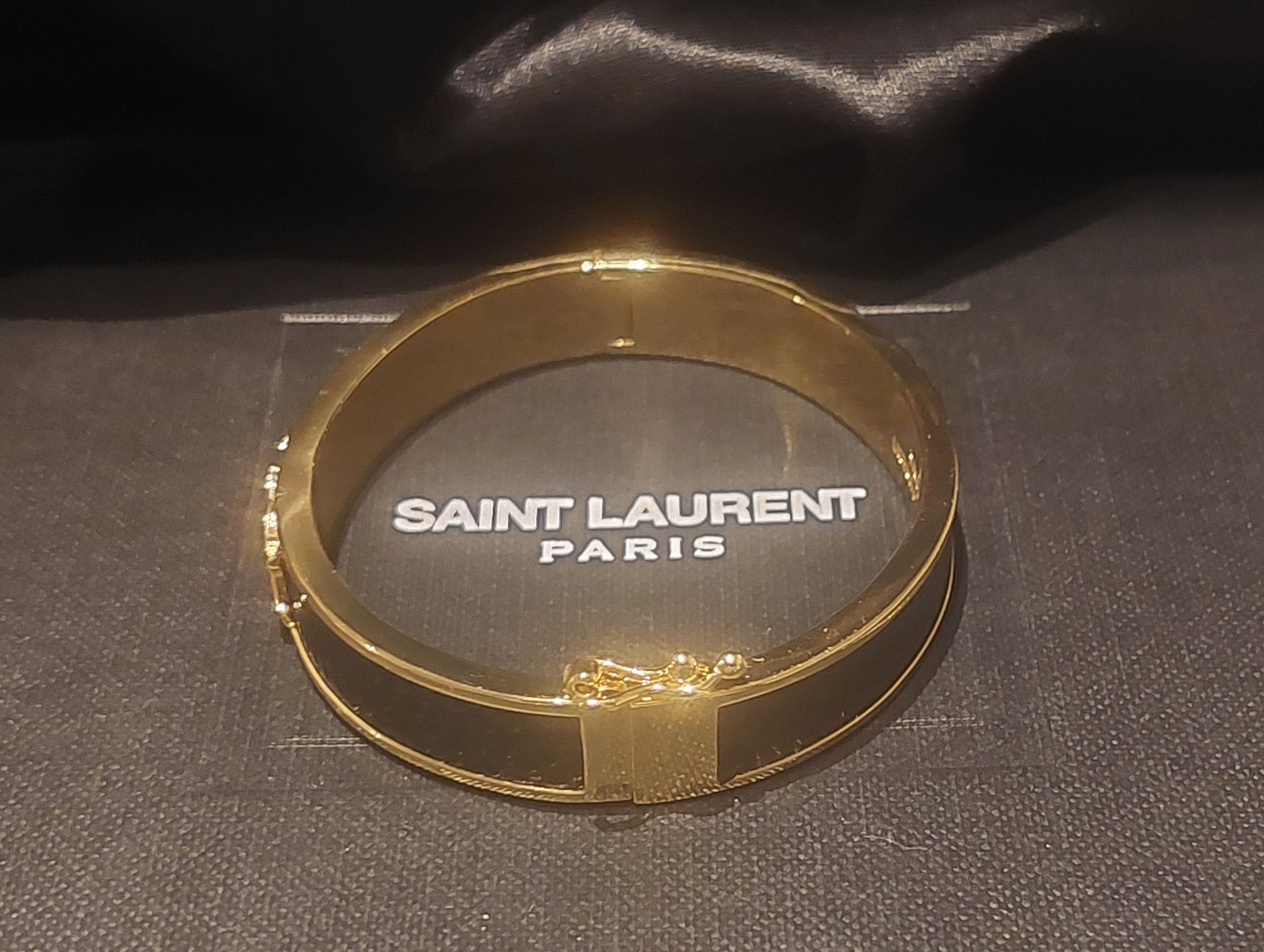 YVES SAINT LAURENT SIGNATURE BANGLE BRACELET – Box Included