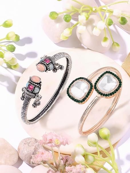 JAYWAR Luxury Gold Plated Bracelet for Women Arabic Bridal Wedding Bangle Royal