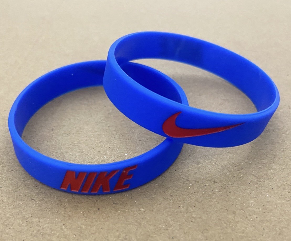 Nike Baller Band Silicone Rubber Bracelet Blue Red Top Quality