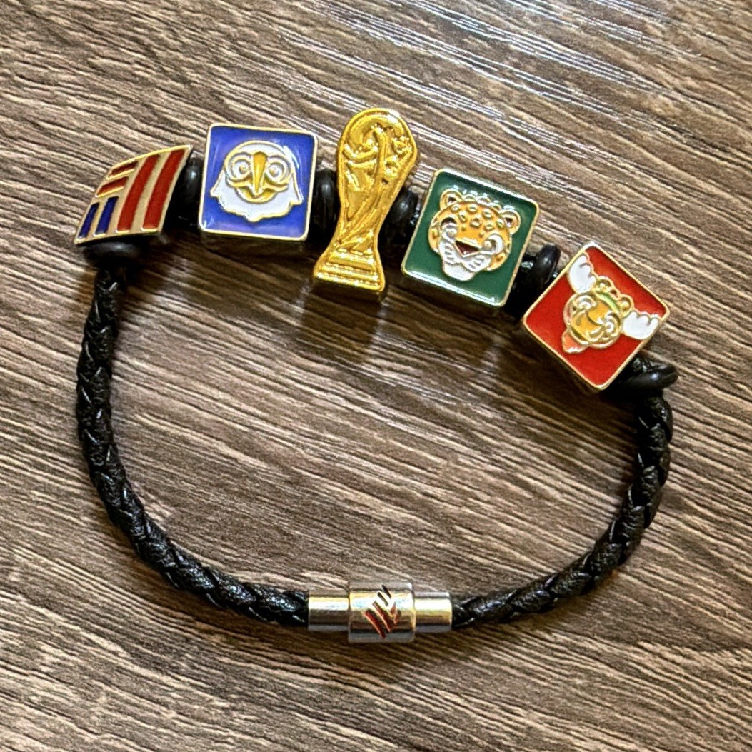 Black Bank of America FIFA Fan Cord Charm World Cup Bracelet limited edition