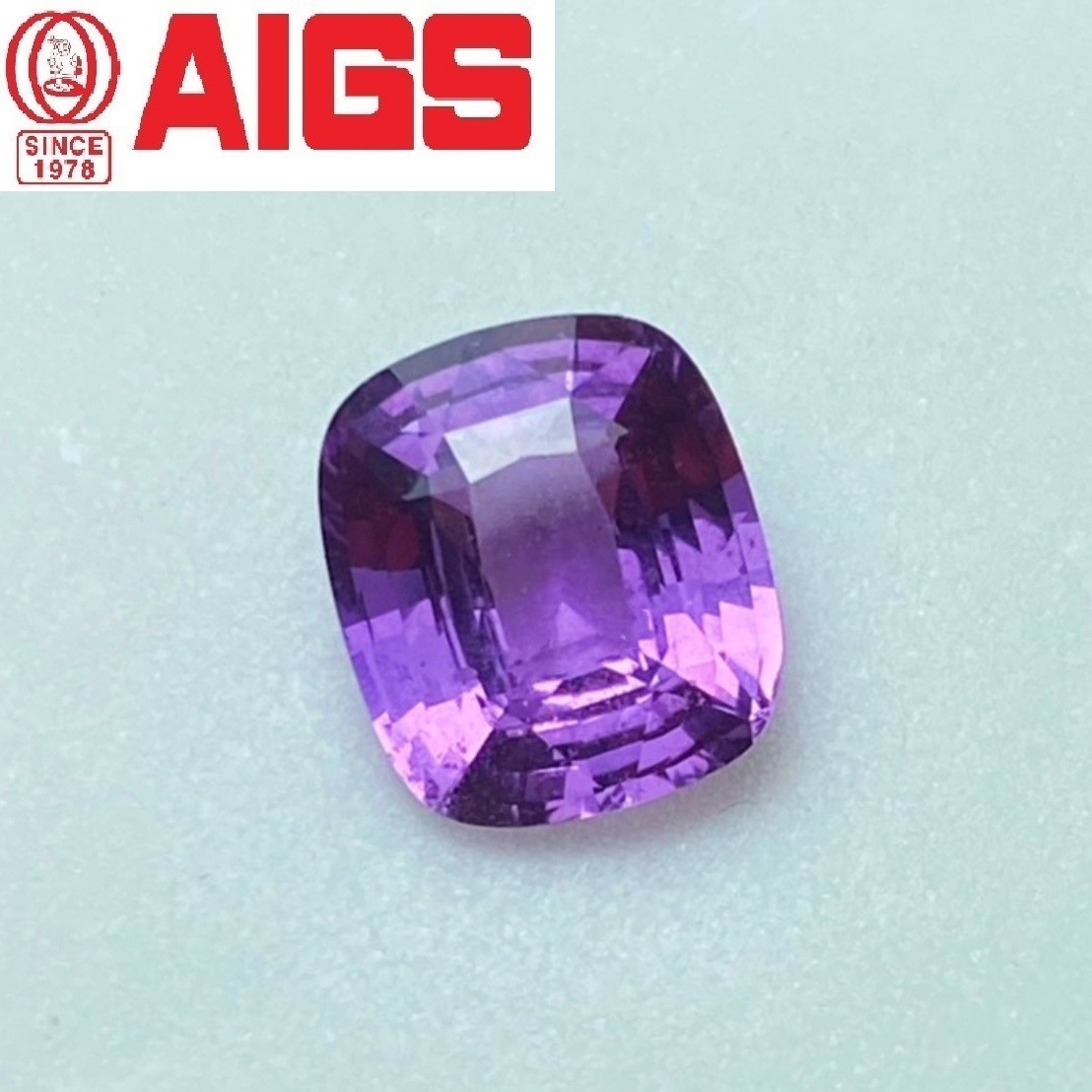 [jerseychou] Natural Lavender sapphire 3.33ct , No heat ,Madagascar, AIGS