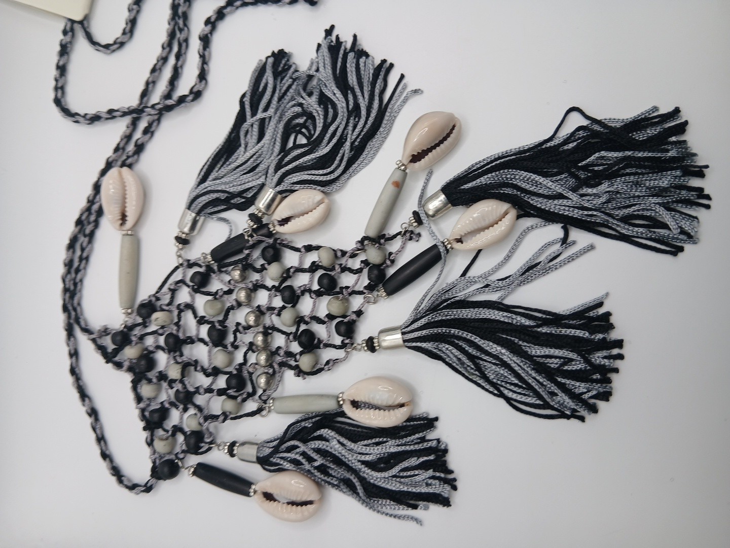 Boho Tassel Statement Necklace with Cowrie Shells – Festival & Vacation Jewelry