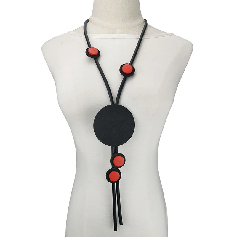 UKEBAY Nuevos collares largos para mujer Joyería de cuentas de madera Collar de