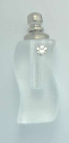 Jewel Curve Cremation Urn Crystal locket vial for Ashes or Name on Rice Reseal
