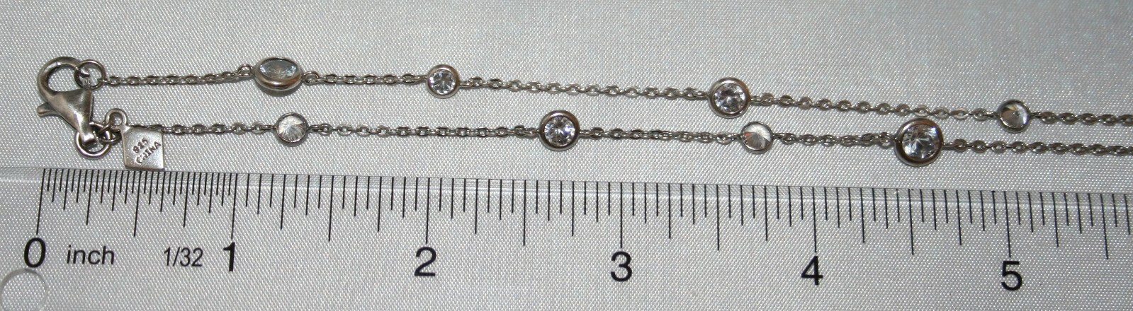 Silpada Sterling Silver “Scattered Stars” Cubic Zirconia Long Necklace N2152 32″