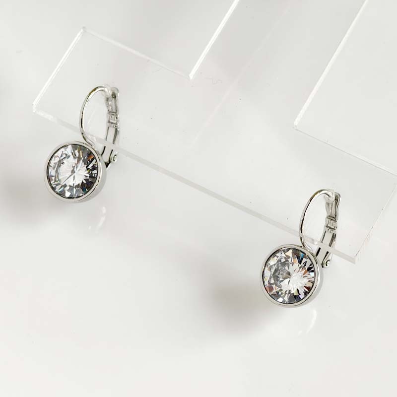 New White House Black Market CZ Round Drop Earrings Women Party Vacation Jewelry
