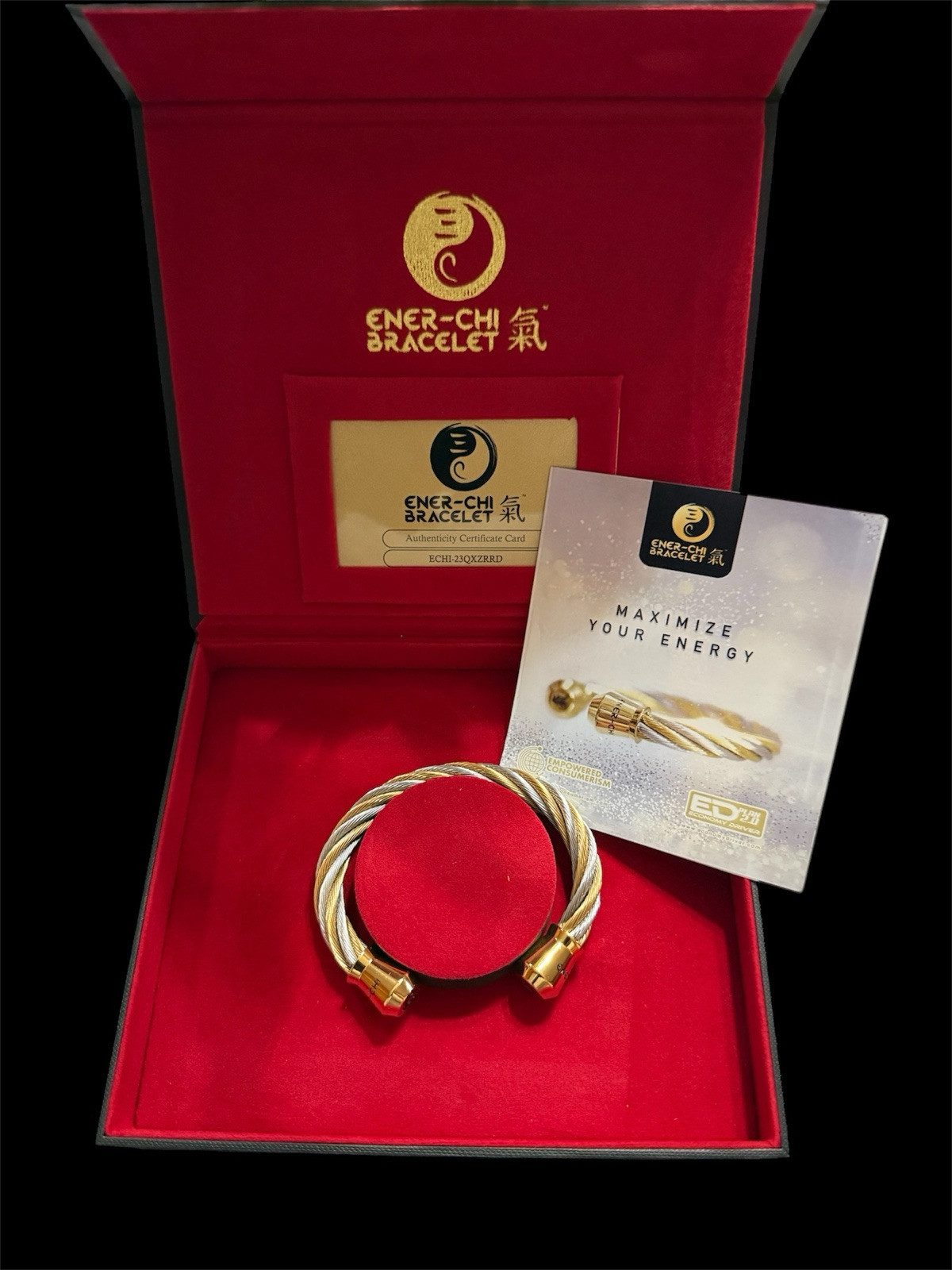 Custom 24k Gold Ener-Chi Braclet Womens Aim Global . Women’s