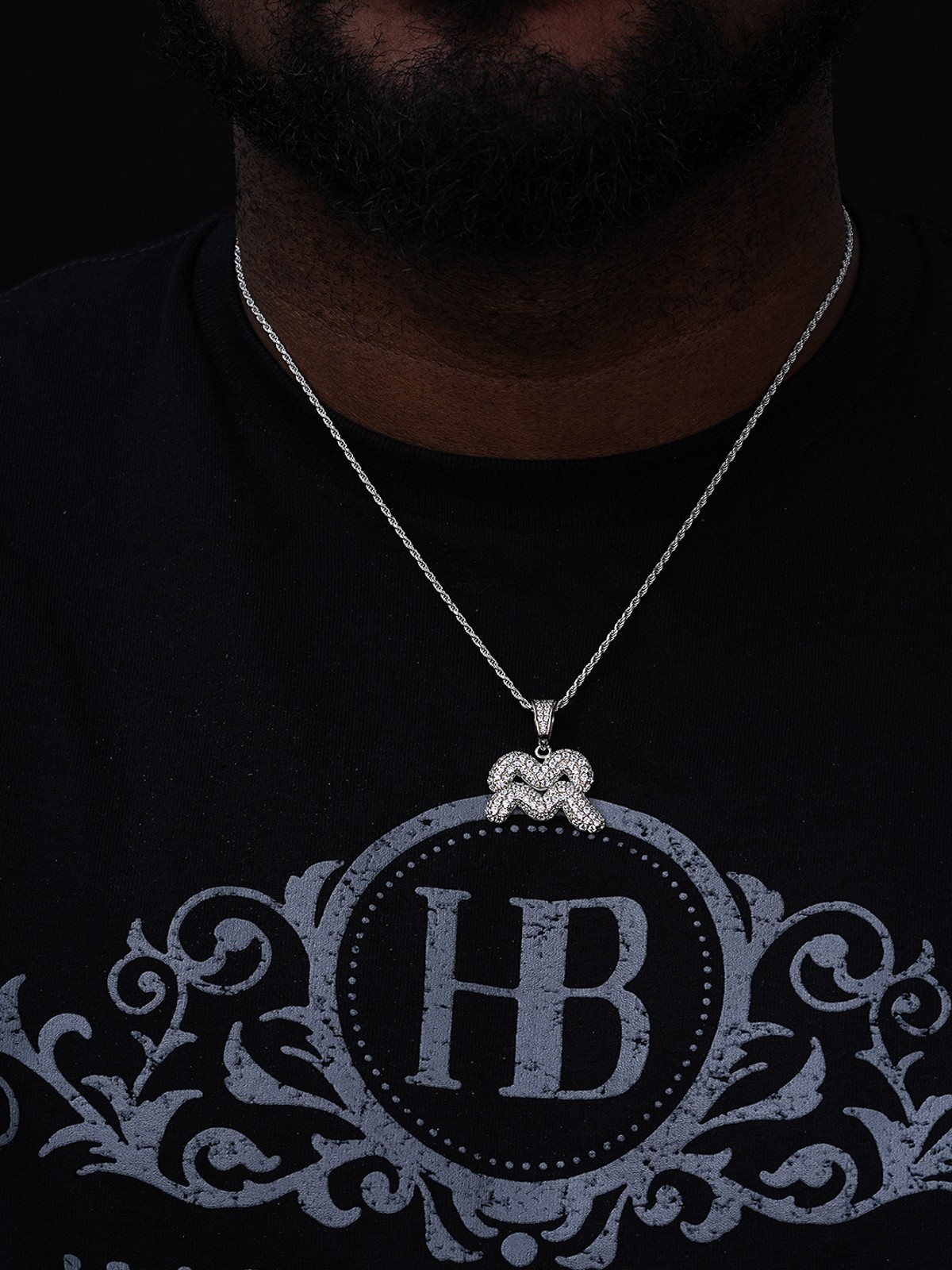Solid 925 Silver Gold Plated Iced Bubble CZ Zodiac Astrology Sign Pendant HipHop