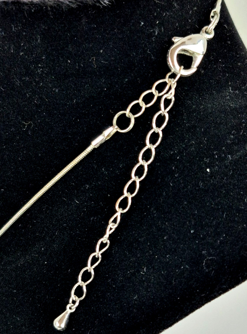 Park Lane Runway Collection Heavy Crystal Glass Square Pendant 1.5” X 1.25”