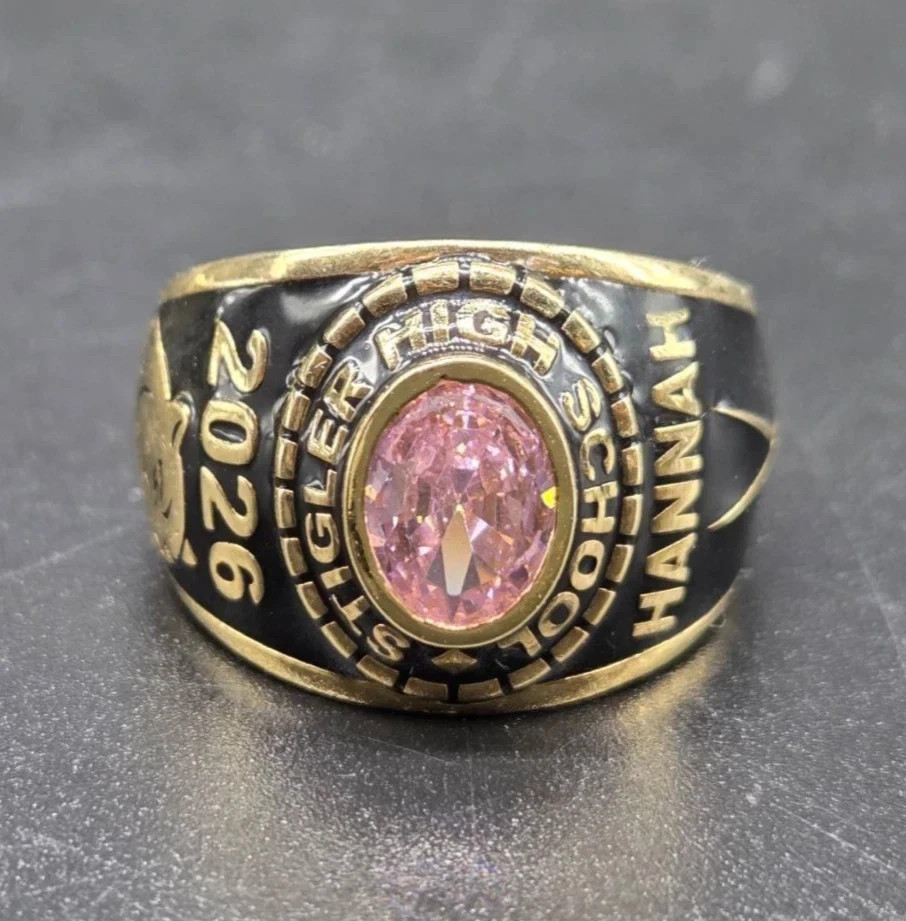 Custom High School Class Ring For 2026 Graduation Women & Men Gift In 925 Silver