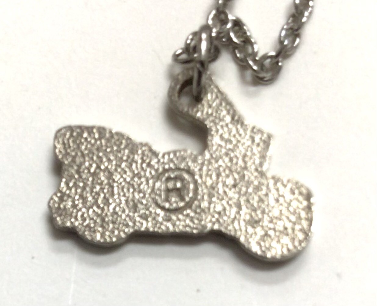 Mini Tiny Green Motorcycle Charm Necklace Pre Owned